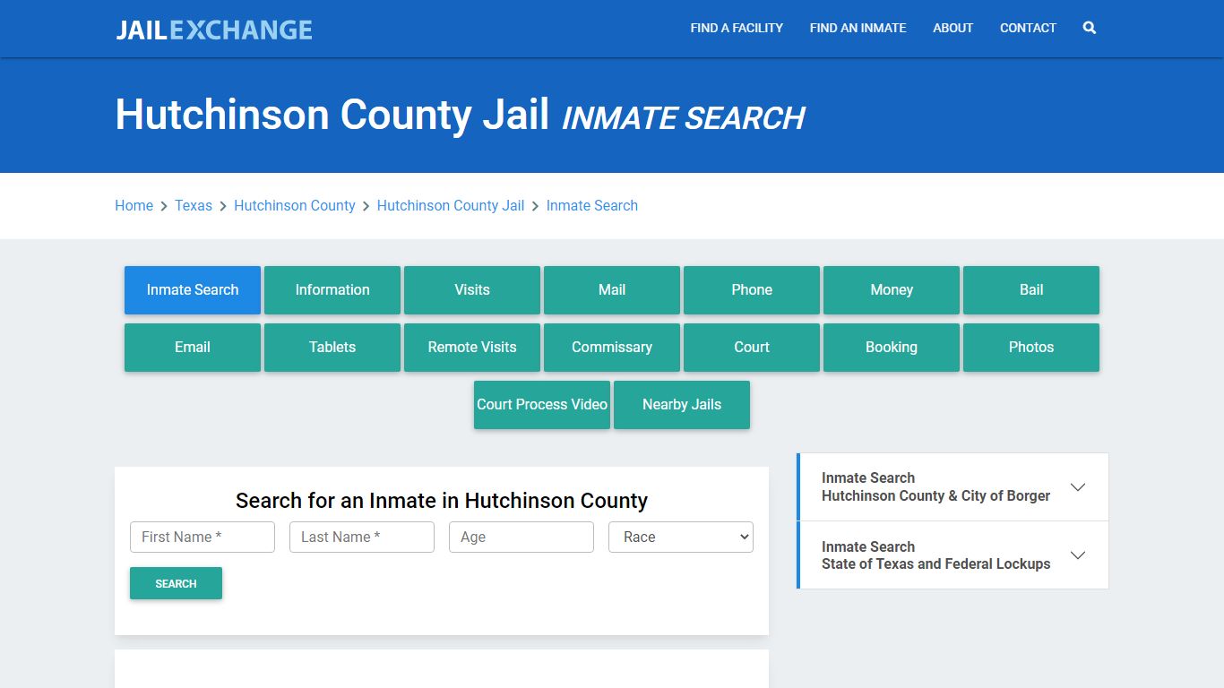 Hutchinson County Jail, TX Inmate Search: Roster & Mugshots